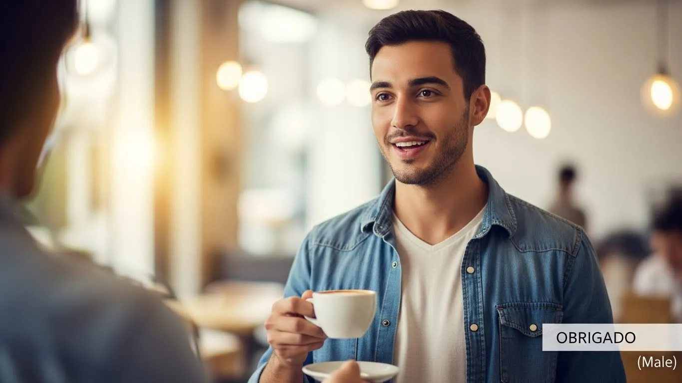 Obrigado or Obrigada