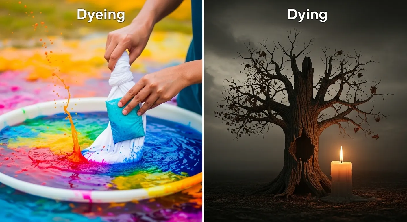 dyeing or dying