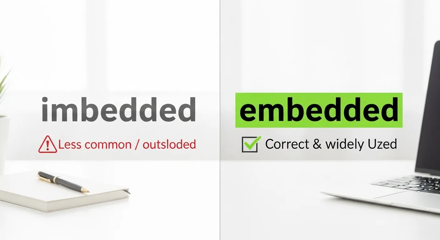 imbedded or embedded