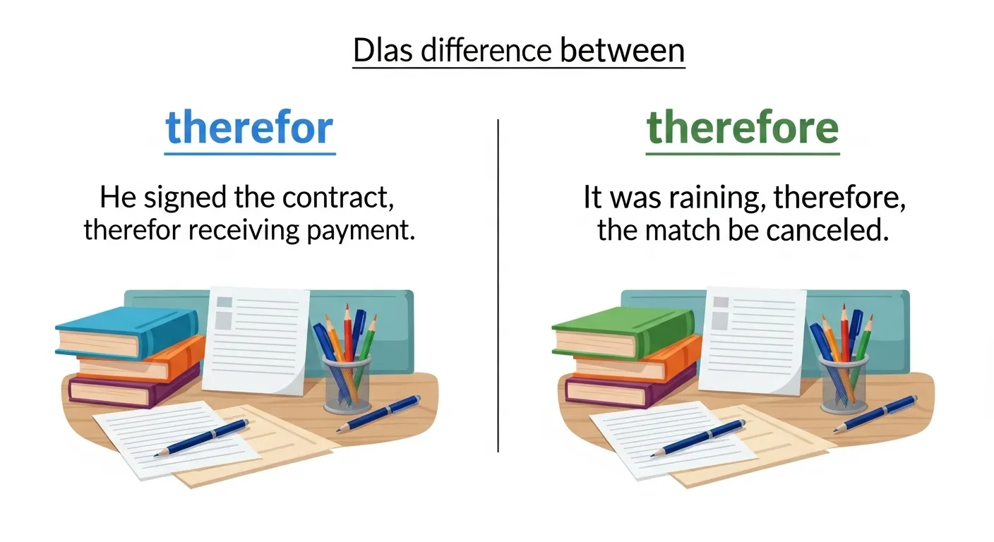 therefor or therefore