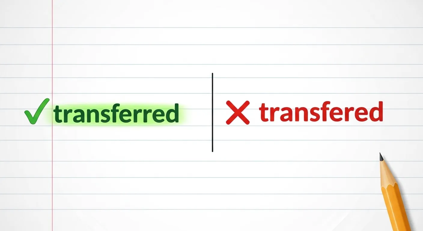 transferred or transfered